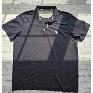 U.S. Polo Assn. Performance Polo Shirt Men’s Size L Black Short Sleeve Pre-Owned